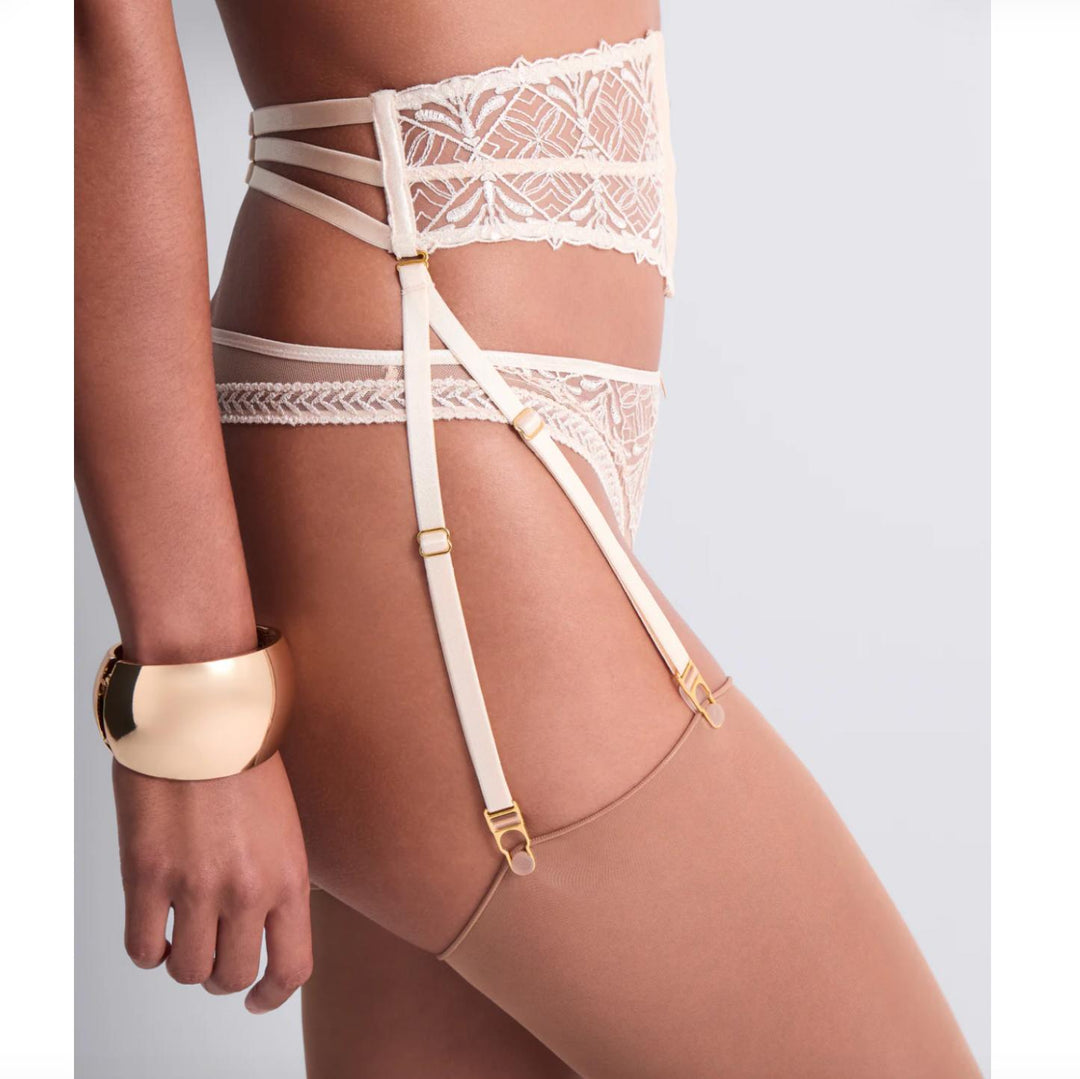 Aubade Iconic Calypso Waistcincher 6C52 in Dune-Garter Belt-Aubade Paris-Dune-XSmall-Anna Bella Fine Lingerie, Reveal Your Most Gorgeous Self!