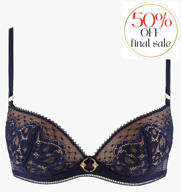 Aubade Illusion Fauve Padded Plunge Bra AN08-Bras-Aubade Paris-Black-30-E-Anna Bella Fine Lingerie, Reveal Your Most Gorgeous Self!