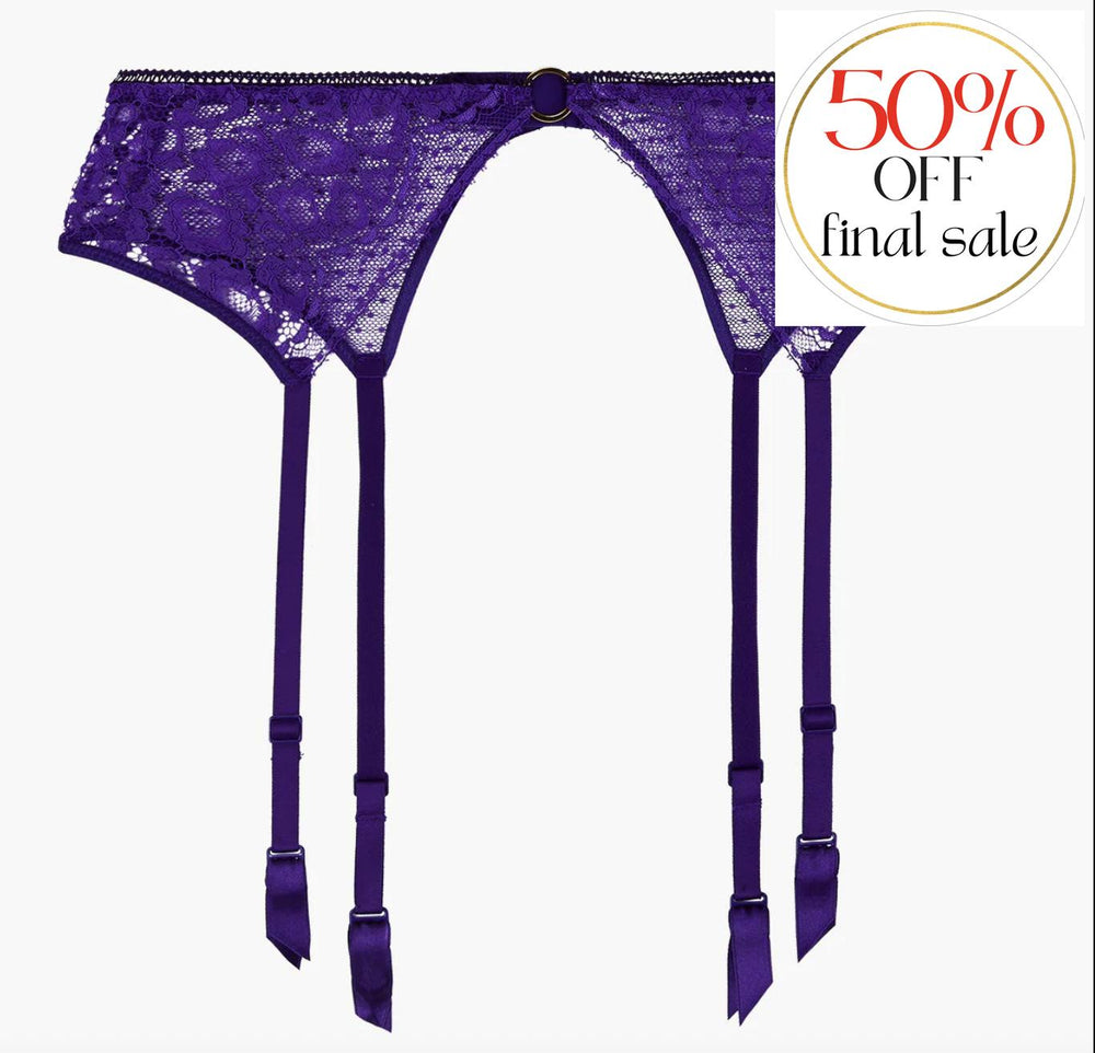 Aubade Illusion Fauve Suspender in Ultraviolet 1A50-Garter Belt-Aubade Paris-Ultraviolet-Small-Anna Bella Fine Lingerie, Reveal Your Most Gorgeous Self!