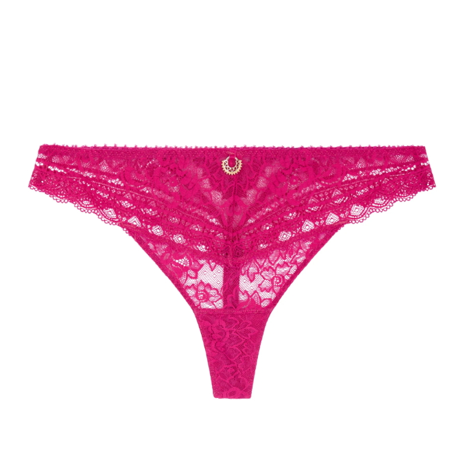 Aubade Ivresse Barogue Tanga 7A26-Panties-Aubade Paris-Pink Muse-XSmall-Anna Bella Fine Lingerie, Reveal Your Most Gorgeous Self!