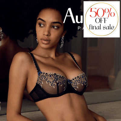 Aubade Joyau Eternal Half Cup Bra UBF14 Royal-Anna Bella Fine Lingerie-Royal-32-B