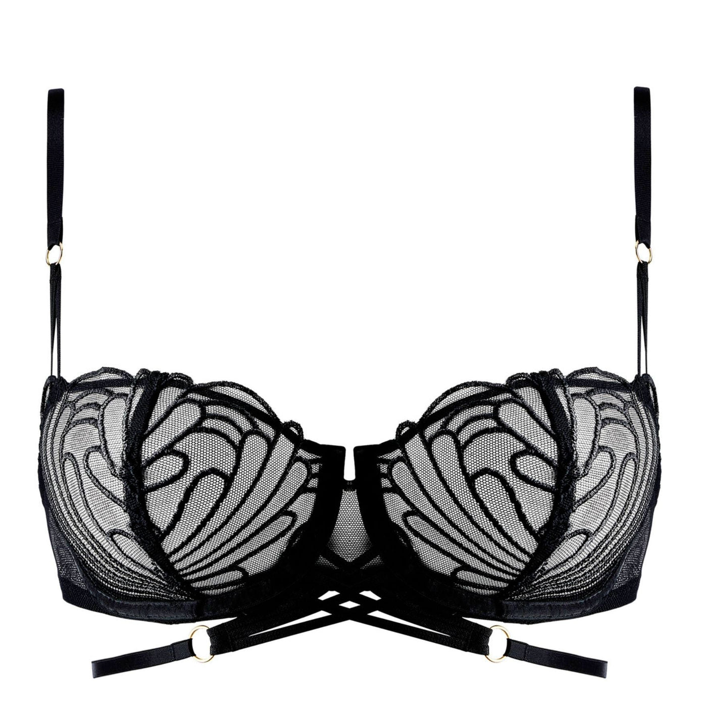 Aubade L'Indomptable Half Cup Bra 1IF14 in After Dark-Anna Bella Fine Lingerie-After Dark-32-B