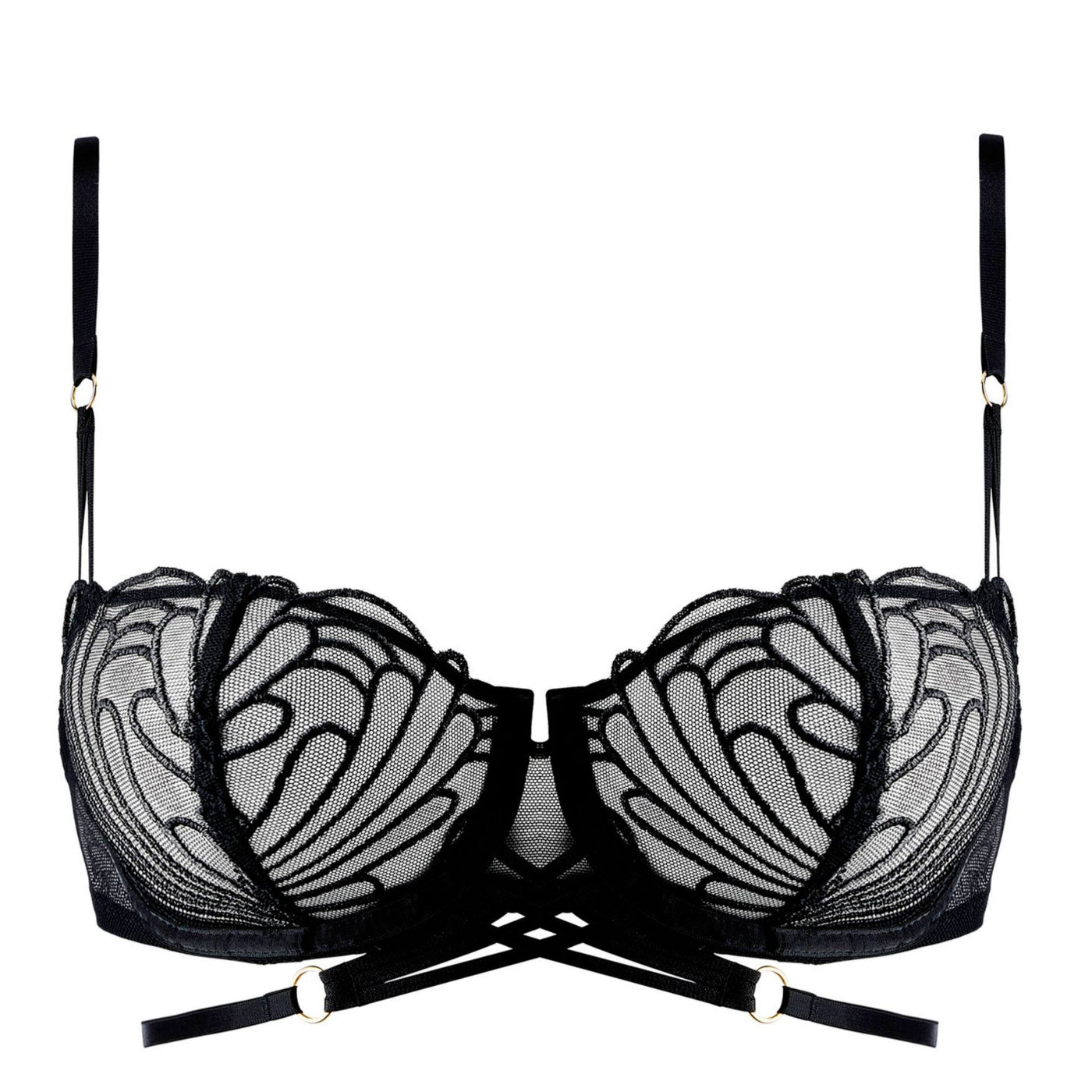 Aubade L'Indomptable Half Cup Bra 1IF14 in After Dark-Bras-Aubade-After Dark-32-B-Anna Bella Fine Lingerie, Reveal Your Most Gorgeous Self!