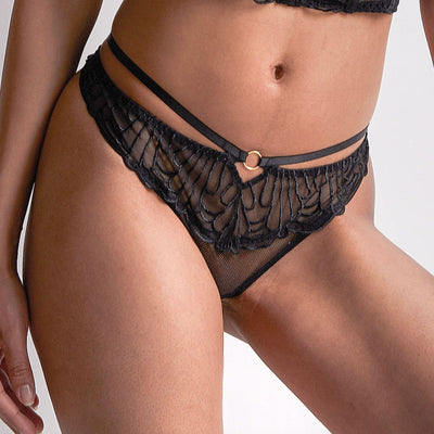 Aubade L'Indomptable Tanga 1I26 in After Dark-Panties-Aubade-After Dark-XSmall-Anna Bella Fine Lingerie, Reveal Your Most Gorgeous Self!