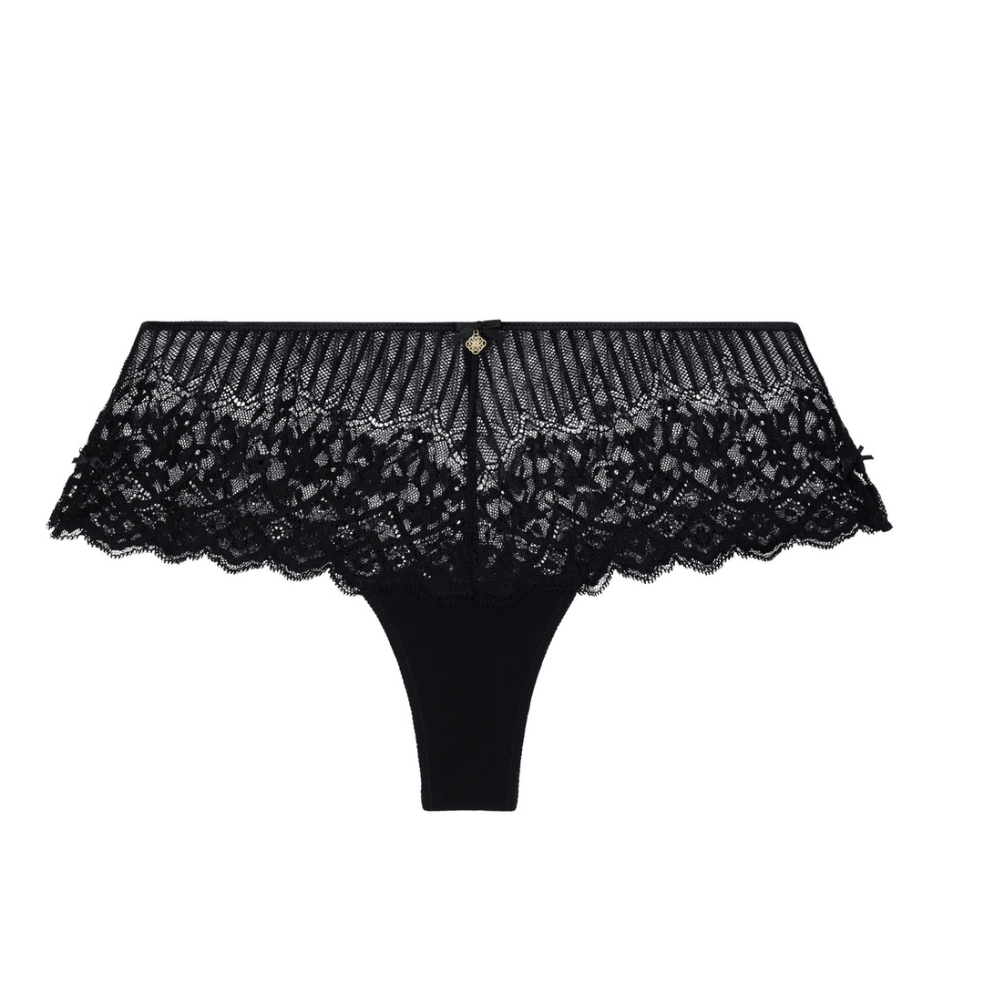 Aubade Love Vertigo Cheeky Brief in Black 7I70-Panties-Aubade Paris-BLACK-XSmall-Anna Bella Fine Lingerie, Reveal Your Most Gorgeous Self!
