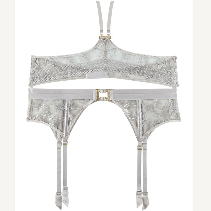 Aubade Magnetic Spell Suspender Belt 2D50 in Platinum-Garter Belt-Aubade Paris-Platinum-XSmall-Anna Bella Fine Lingerie, Reveal Your Most Gorgeous Self!