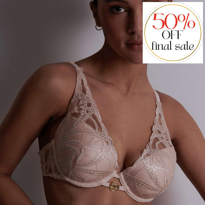 Aubade My Desire Moulded Plunge Bra in Love Affair ICN81-Bras-Aubade Paris-Love Affair-32-C-Anna Bella Fine Lingerie, Reveal Your Most Gorgeous Self!