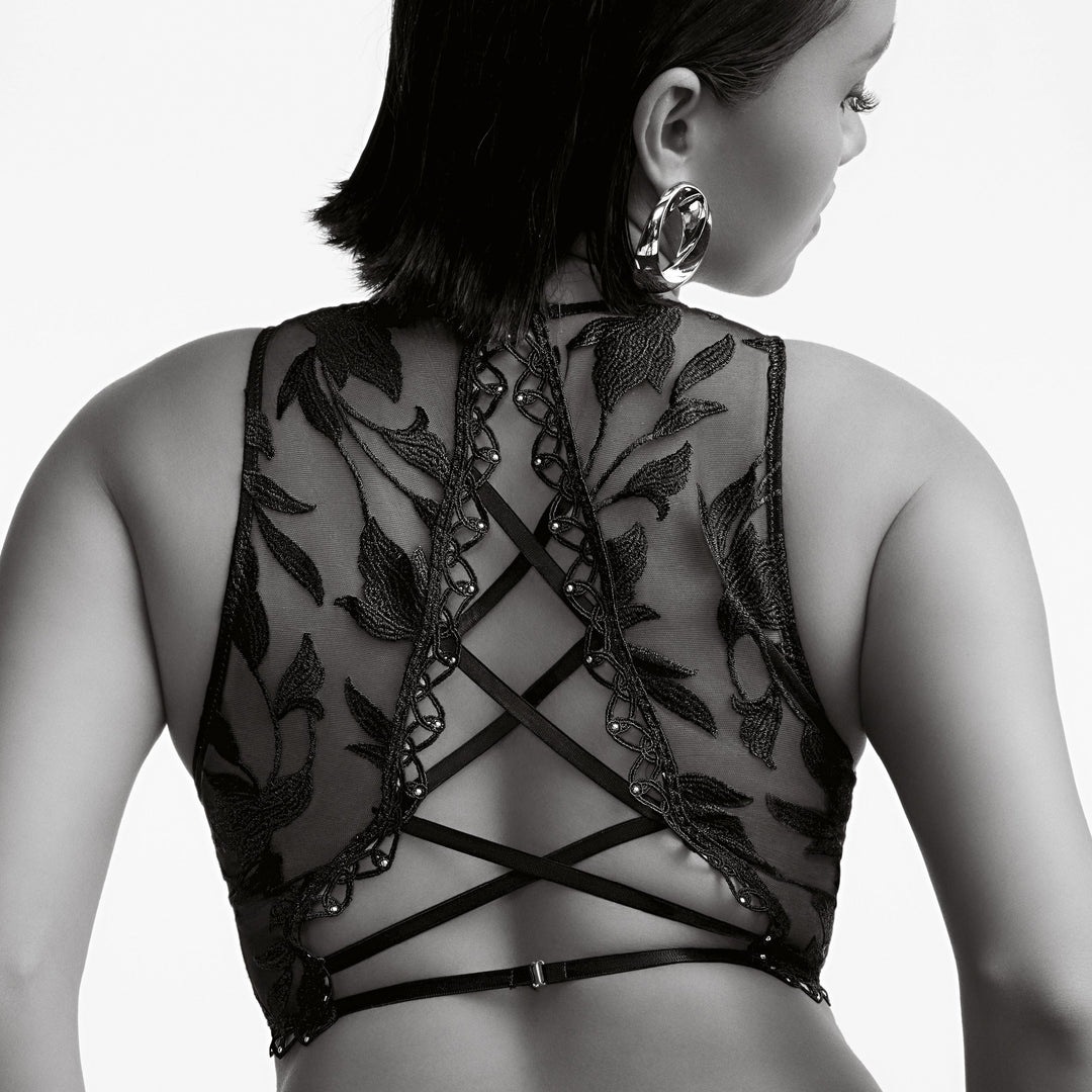 Aubade Night At Paradise Top 5E46-Anna Bella Fine Lingerie-Obsidian-Small-