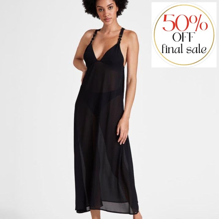 Aubade Ocean Cruise Coverup Dress IR63-Swimwear-Aubade-Black-Small-Anna Bella Fine Lingerie, Reveal Your Most Gorgeous Self!