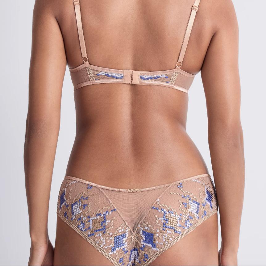 Aubade Poetic Delights Cheeky Brief 6G94-Panties-Aubade Paris-Skyway-XSmall-Anna Bella Fine Lingerie, Reveal Your Most Gorgeous Self!