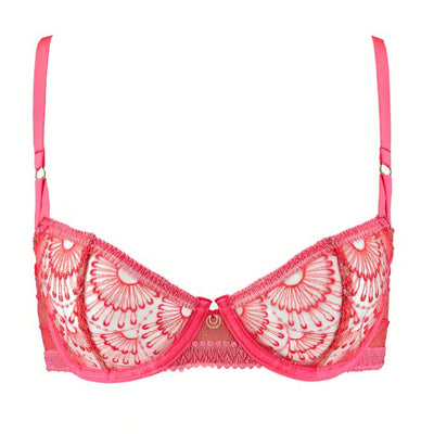 Aubade Pure Vibration Half Cup Bra 2FF14-Anna Bella Fine Lingerie-Pink Flash-32-B