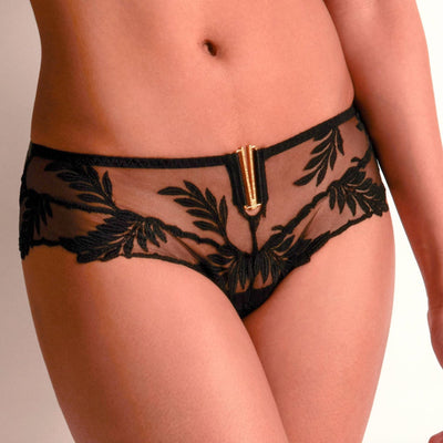 Aubade Queen of Shadow St. Tropez Brief IE70-Anna Bella Fine Lingerie-Noir Absolu-XSmall-