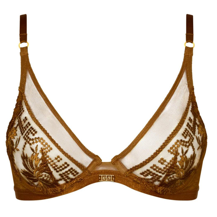 Aubade Rules of Attraction Triangle Bra in Golden Shadow 4BF12-Bras-Aubade Paris-Golden Shadow-32-B-Anna Bella Fine Lingerie, Reveal Your Most Gorgeous Self!