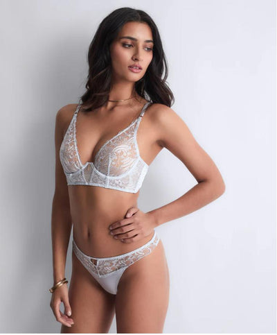 Aubade Satin Memories Bustier Bra 5C36 in Artic Blue-Bras-Aubade Paris-Artic Blue-30-E-Anna Bella Fine Lingerie, Reveal Your Most Gorgeous Self!