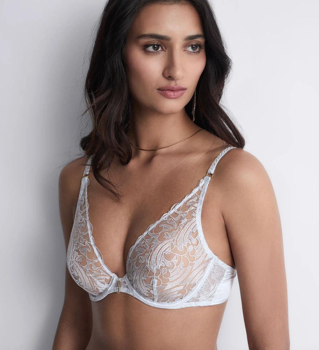 Aubade Satin Memories UW Triangle Bra 5CF12 in Artic Blue-Anna Bella Fine Lingerie-Artic Blue-32-G