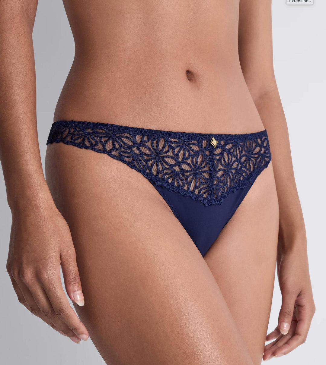 Aubade Secret Memories Tanga in Deep Blue 6F26-Anna Bella Fine Lingerie-Deep Blue-XSmall-