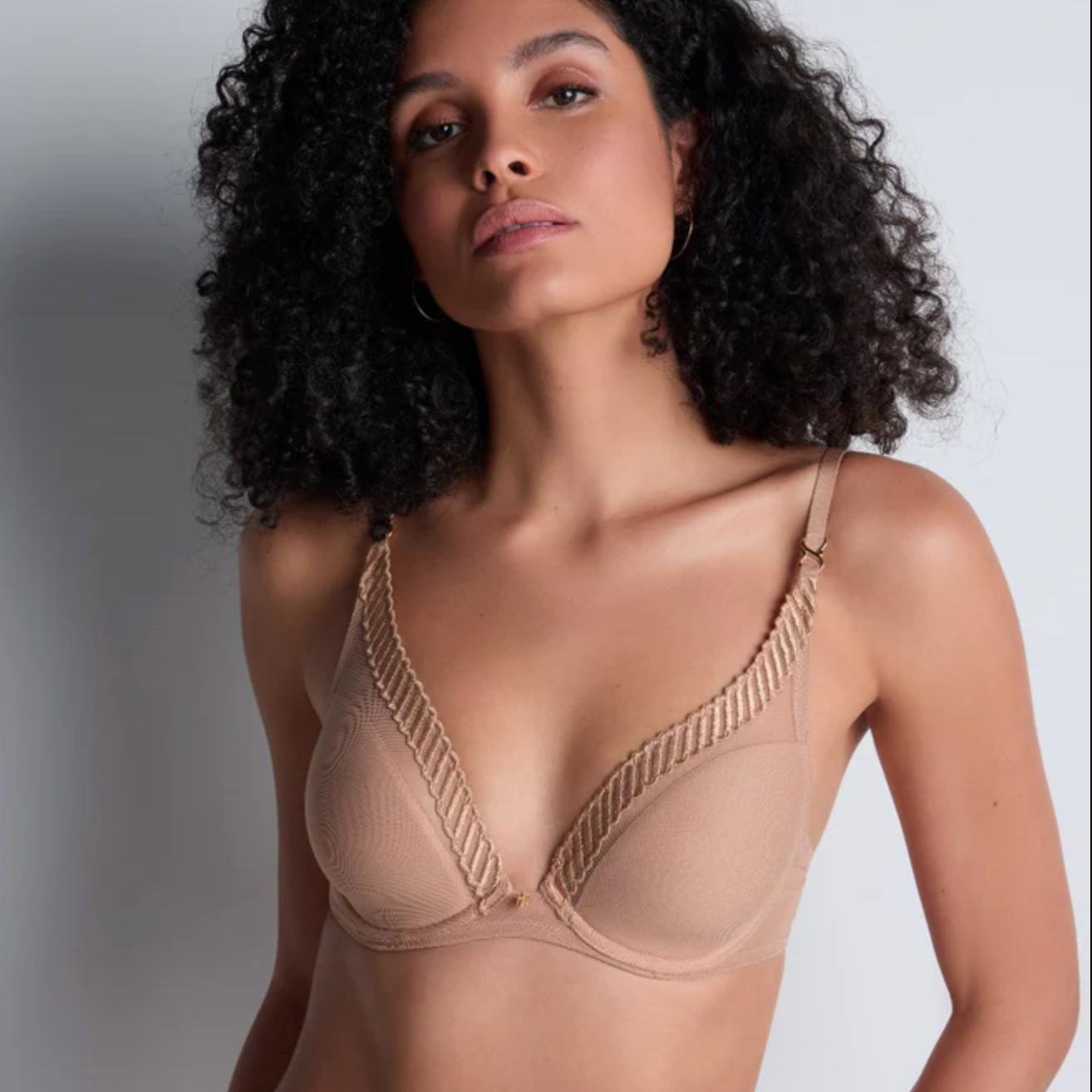 Aubade Sheer Emotion Bra in Sand 4MF12-Anna Bella Fine Lingerie-Sand-32-C