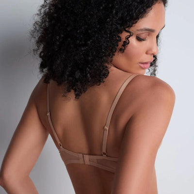 Aubade Sheer Emotion Half Cup Bra 4MF14 in Sand-Anna Bella Fine Lingerie-Sand-32-D