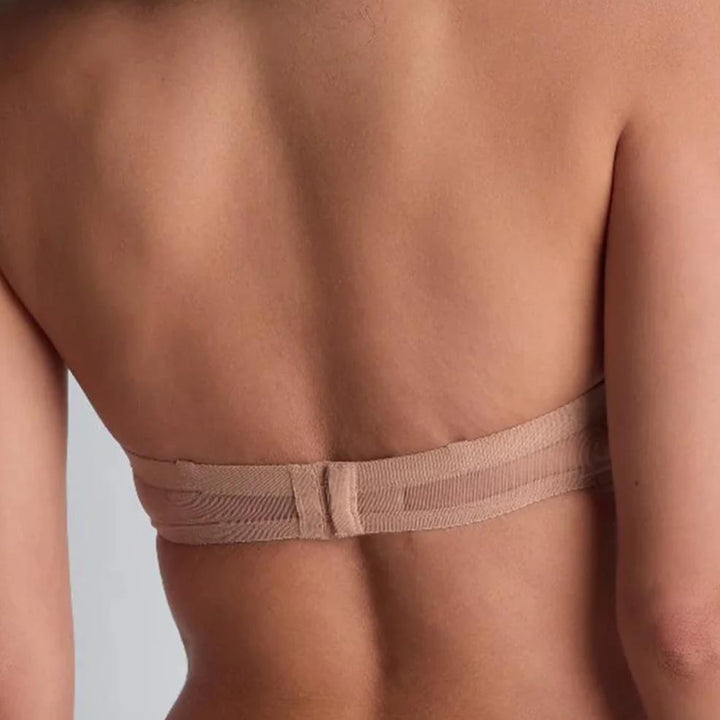 Aubade Sheer Emotion Push Up Strapless Bra 4MP06 in Sand-Strapless Bras-Aubade Paris-Sand-30-D-Anna Bella Fine Lingerie, Reveal Your Most Gorgeous Self!