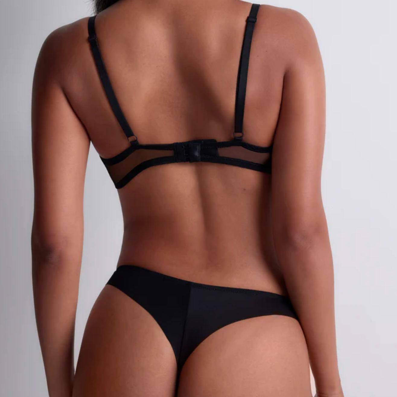 Aubade Sheer Emotion Tanga 4M26 in Black-Anna Bella Fine Lingerie-Black-Small-