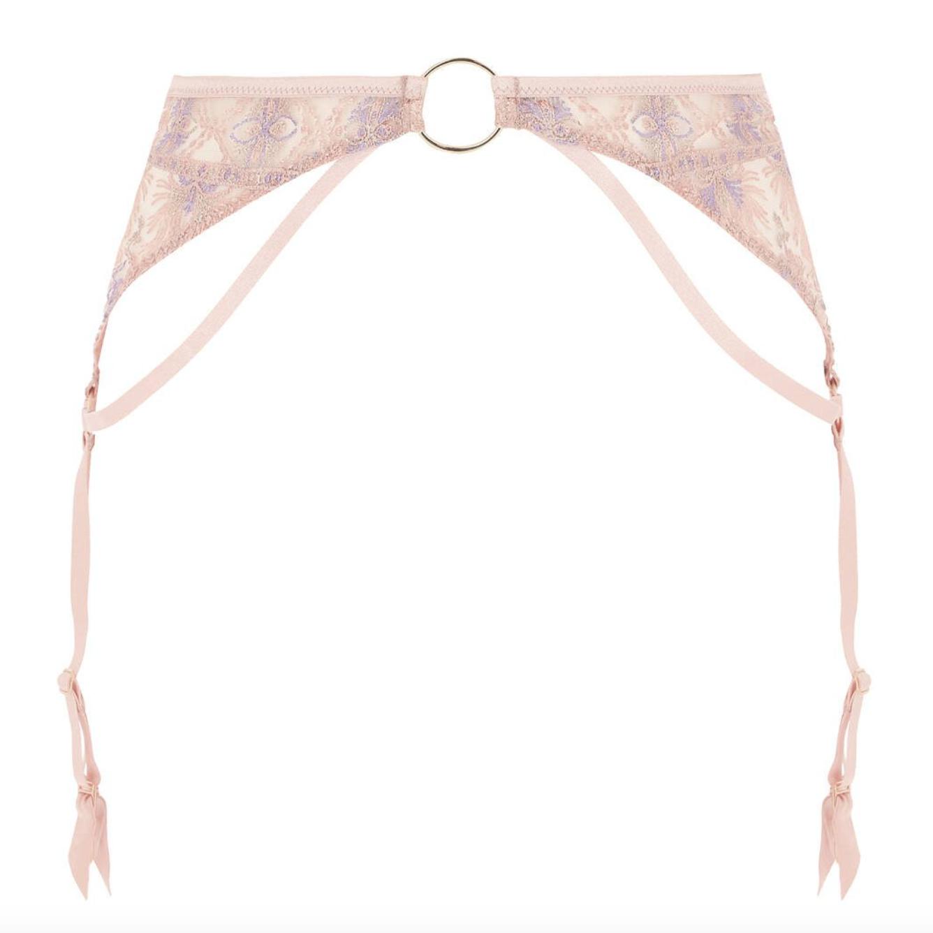 Aubade Sound of Heart Suspender Belt 4C50-Anna Bella Fine Lingerie-Lavender Aura-XSmall-