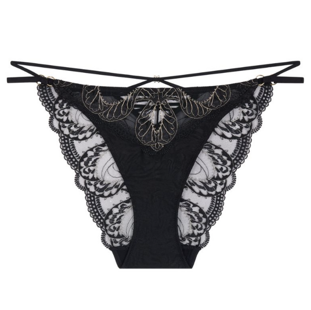 Aubade Splendor Of Senses Mini Coeur Brief in Hypnotic Black 7E20-Panties-Aubade Paris-Hypnotic Black-XSmall-Anna Bella Fine Lingerie, Reveal Your Most Gorgeous Self!