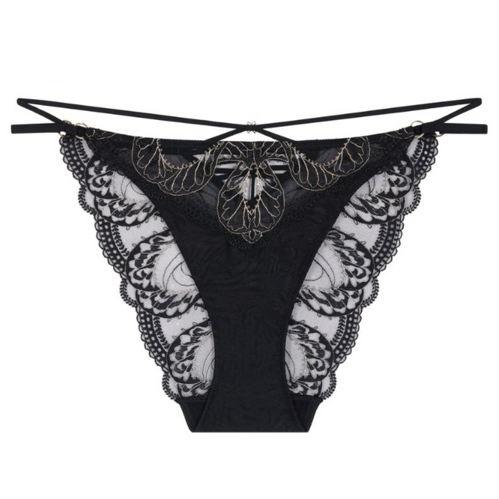 Aubade Splendor Of Senses Mini Coeur Brief in Hypnotic Black 7E20-Panties-Aubade Paris-Hypnotic Black-XSmall-Anna Bella Fine Lingerie, Reveal Your Most Gorgeous Self!