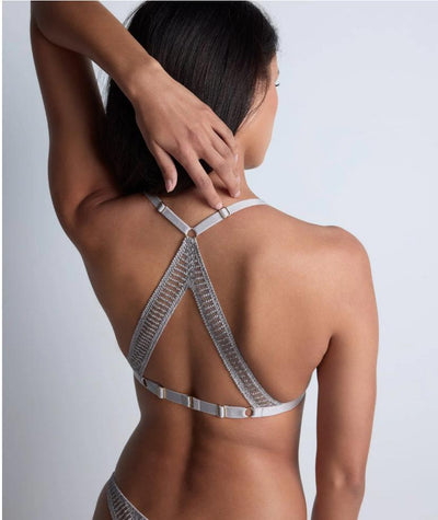 Aubade Stardust Dream Bralette 4D10B-Bras-Aubade Paris-Cosmos Silver-Small-Anna Bella Fine Lingerie, Reveal Your Most Gorgeous Self!