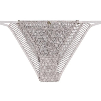 Aubade Stardust Dream Mini Coeur Brief 4D20-Panties-Aubade Paris-Cosmos Silver-Large-Anna Bella Fine Lingerie, Reveal Your Most Gorgeous Self!