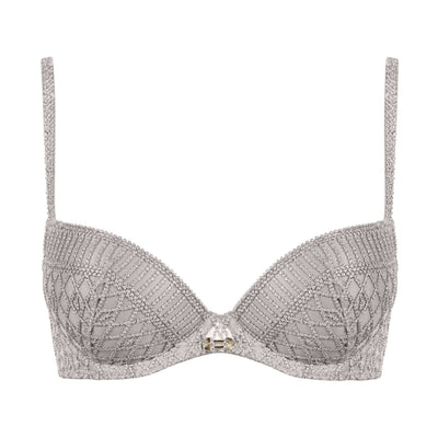 Aubade Stardust Dream Moulded Plunge Bra 4DN08-Anna Bella Fine Lingerie-Cosmos Silver-32-B