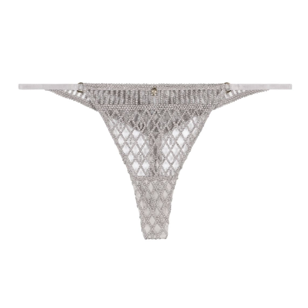 Aubade Stardust Dream Tanga 4D26-Panties-Aubade Paris-Cosmos Silver-XSmall-Anna Bella Fine Lingerie, Reveal Your Most Gorgeous Self!