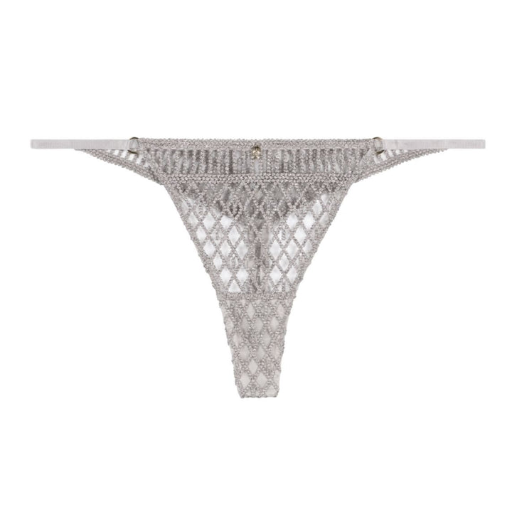 Aubade Stardust Dream Tanga 4D26-Panties-Aubade Paris-Cosmos Silver-XSmall-Anna Bella Fine Lingerie, Reveal Your Most Gorgeous Self!