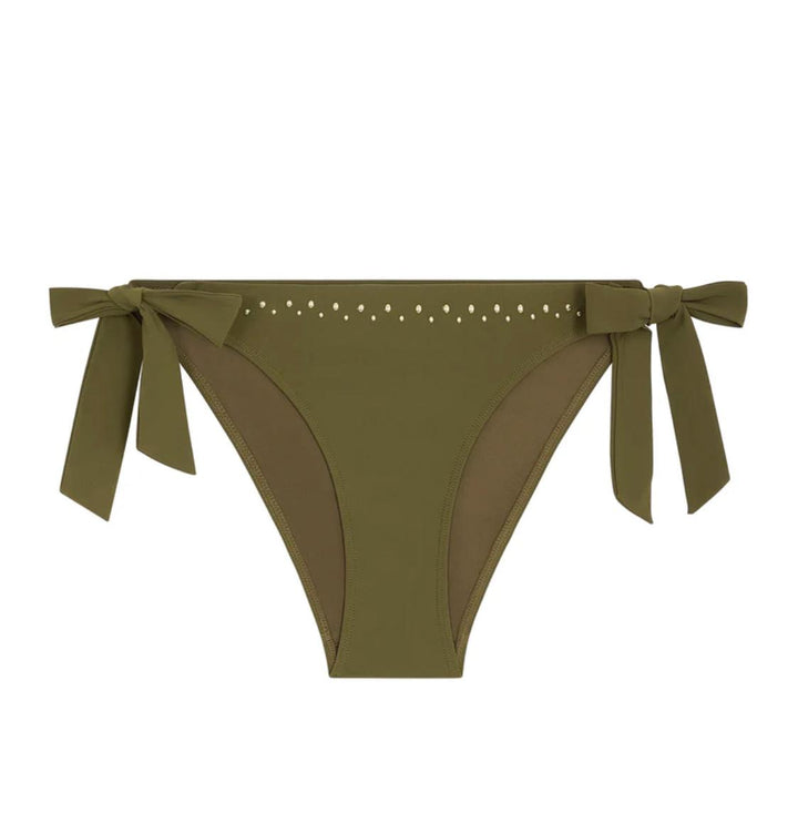 Aubade Summer Stars Mini-Coeur Swim Brief 6P20 in Khaki-Swimwear-Aubade Paris-Khaki-Medium-Anna Bella Fine Lingerie, Reveal Your Most Gorgeous Self!