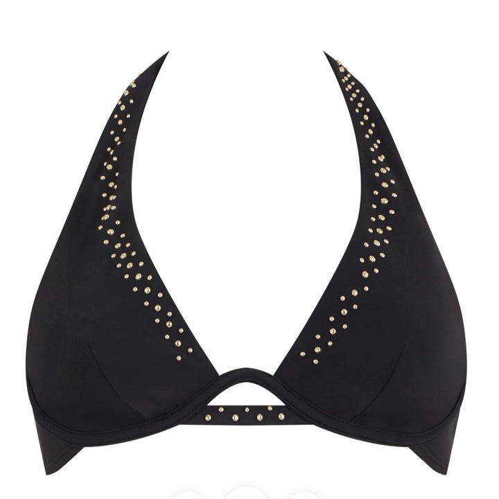 Aubade Summer Stars Single Wired Triangle Swim Bra 6PM12 in Black-Swimwear-Aubade Paris-Black-32-E-Anna Bella Fine Lingerie, Reveal Your Most Gorgeous Self!