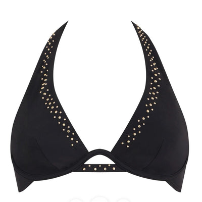 Aubade Summer Stars Single Wired Triangle Swim Bra 6PM12 in Black-Anna Bella Fine Lingerie-Black-32-E