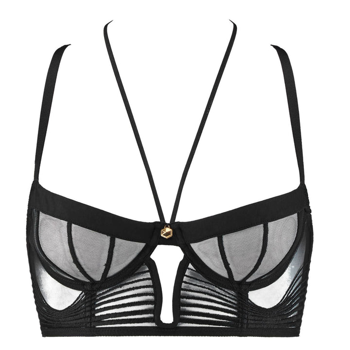 Aubade Sumptuous Waves Bustier in Smoky Attraction 3C36-Bras-Aubade Paris-Smoky Attraction-32-C-Anna Bella Fine Lingerie, Reveal Your Most Gorgeous Self!