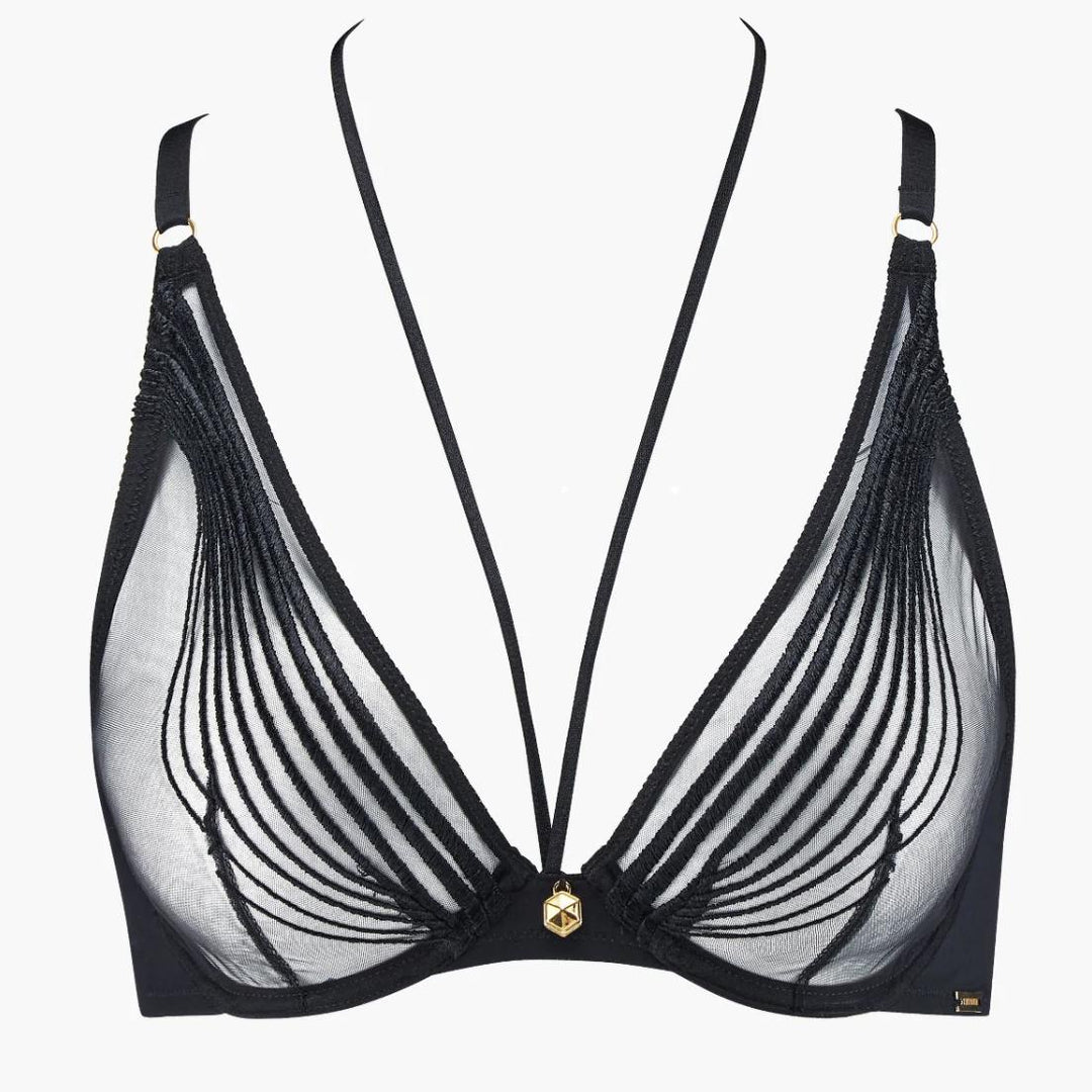 Aubade Sumptuous Waves UW Triangle Bra 3CF12-Bras-Aubade Paris-Smoky Attraction-32-B-Anna Bella Fine Lingerie, Reveal Your Most Gorgeous Self!