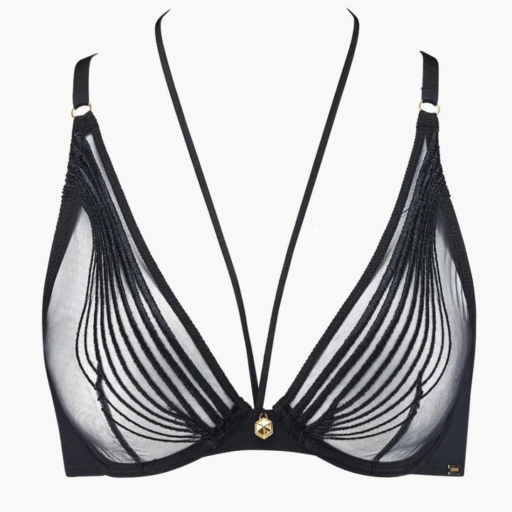 Aubade Sumptuous Waves UW Triangle Bra 3CF12-Bras-Aubade Paris-Smoky Attraction-32-B-Anna Bella Fine Lingerie, Reveal Your Most Gorgeous Self!