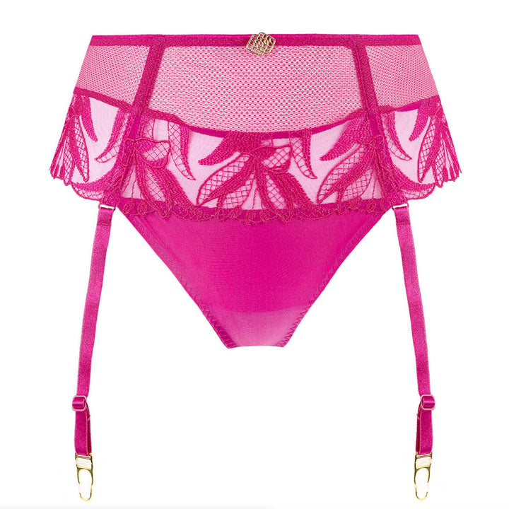 Aubade Sweet Euphoria Suspender Tanga in Passion Rose 6B29-Panties-Aubade Paris-Passion Rose-XSmall-Anna Bella Fine Lingerie, Reveal Your Most Gorgeous Self!