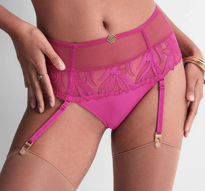 Aubade Sweet Euphoria Suspender Tanga in Passion Rose 6B29-Anna Bella Fine Lingerie-Passion Rose-XSmall-