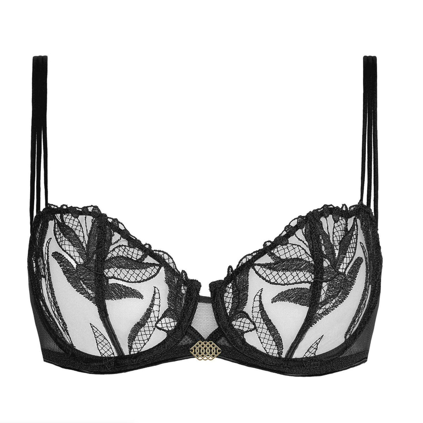 Aubade Sweet Euphoria UW Half Cup Bra in Black 6BF14-Anna Bella Fine Lingerie-Black-30-E