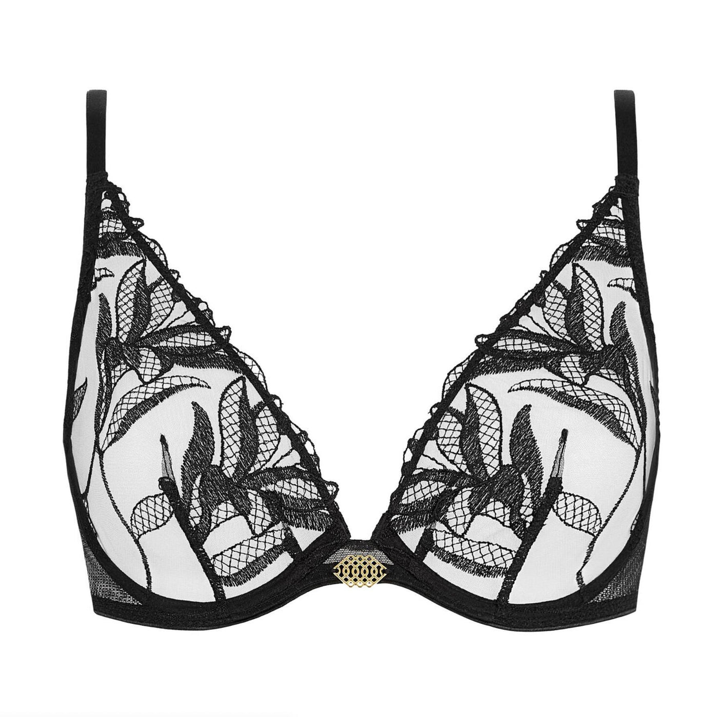 Aubade Sweet Euphoria UW Triangle Bra in Black 6BF12-Anna Bella Fine Lingerie-Black-30-F