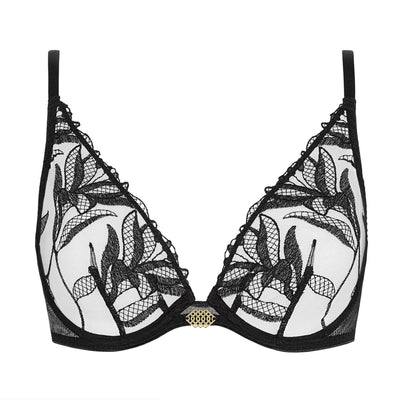 Aubade Sweet Euphoria UW Triangle Bra in Black 6BF12-Anna Bella Fine Lingerie-Black-30-F