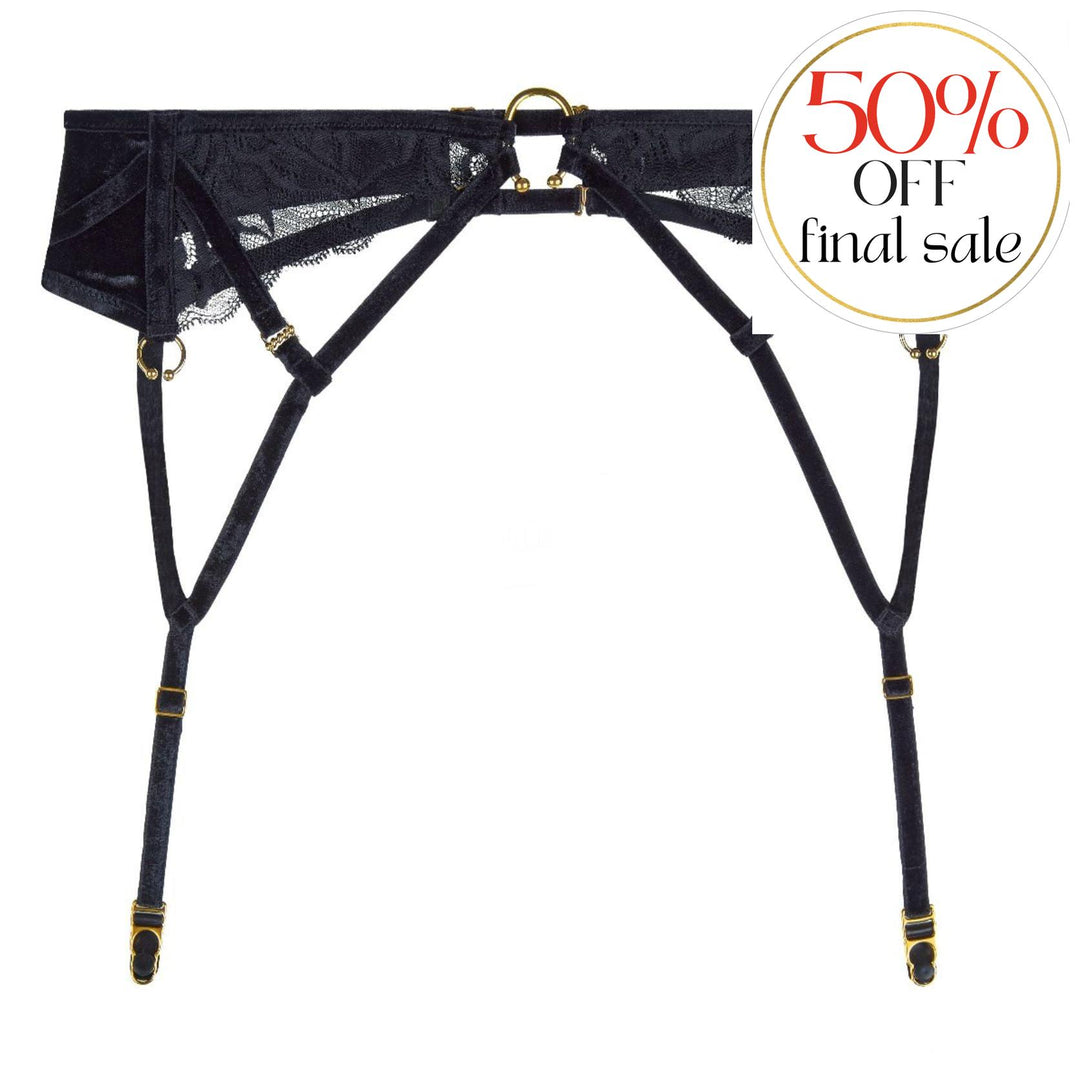 Aubade The Night Before Garter Belt 3150-Garter Belt-Aubade Paris-Blackbird-XSmall-Anna Bella Fine Lingerie, Reveal Your Most Gorgeous Self!