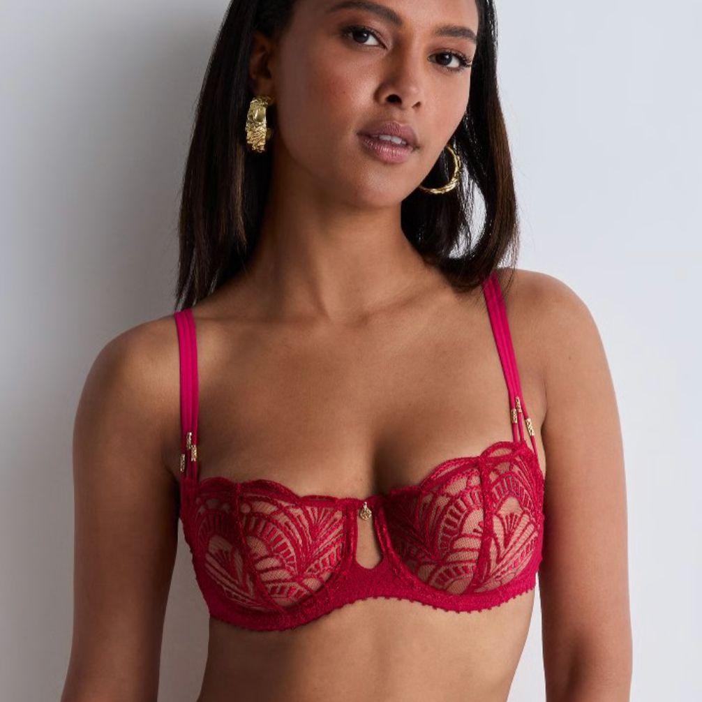Aubade Vibes Half Cup Bra 2BF14 in Love Potion-Bras-Aubade Paris-Love Potion-32-B-Anna Bella Fine Lingerie, Reveal Your Most Gorgeous Self!