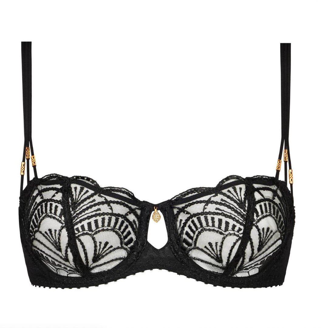 Aubade Vibes Half Cup Bra in Black 2BF14-Bras-Aubade Paris-Black-32-F-Anna Bella Fine Lingerie, Reveal Your Most Gorgeous Self!