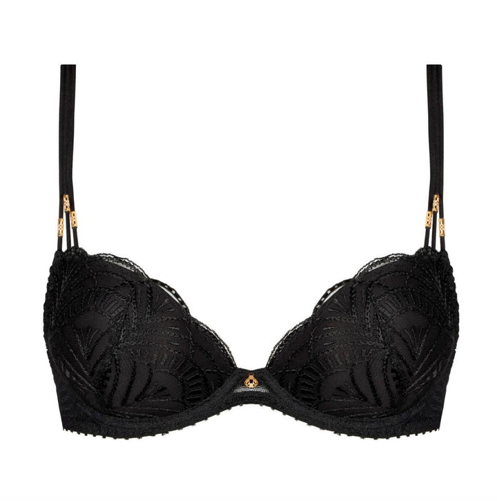 Aubade Vibes Push Up Bra 2BN08 in Black-Bras-Aubade Paris-Black-32-B-Anna Bella Fine Lingerie, Reveal Your Most Gorgeous Self!