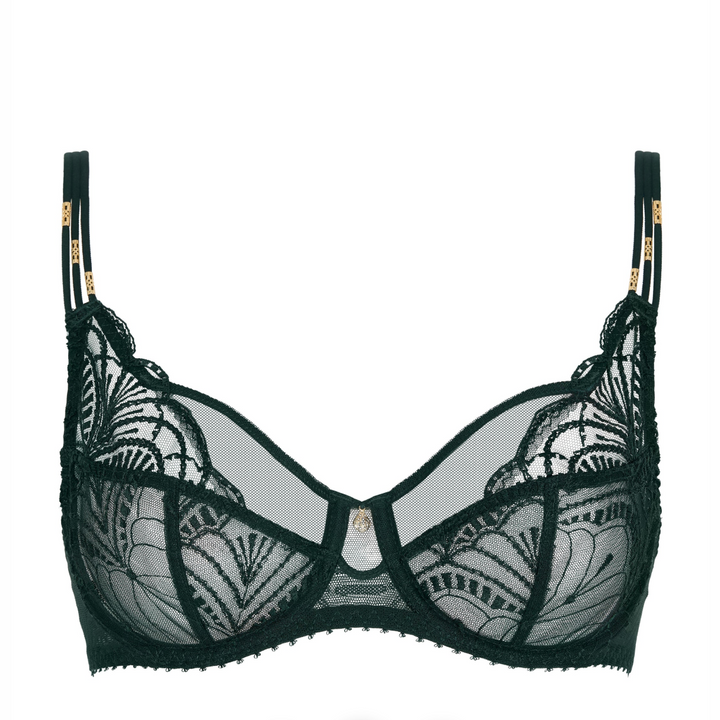 Aubade Vibes Scarf Bra ini Mysterioius Green 2BN13-Bras-Aubade Paris-MYSTERIOUS GREEN-30-D-Anna Bella Fine Lingerie, Reveal Your Most Gorgeous Self!