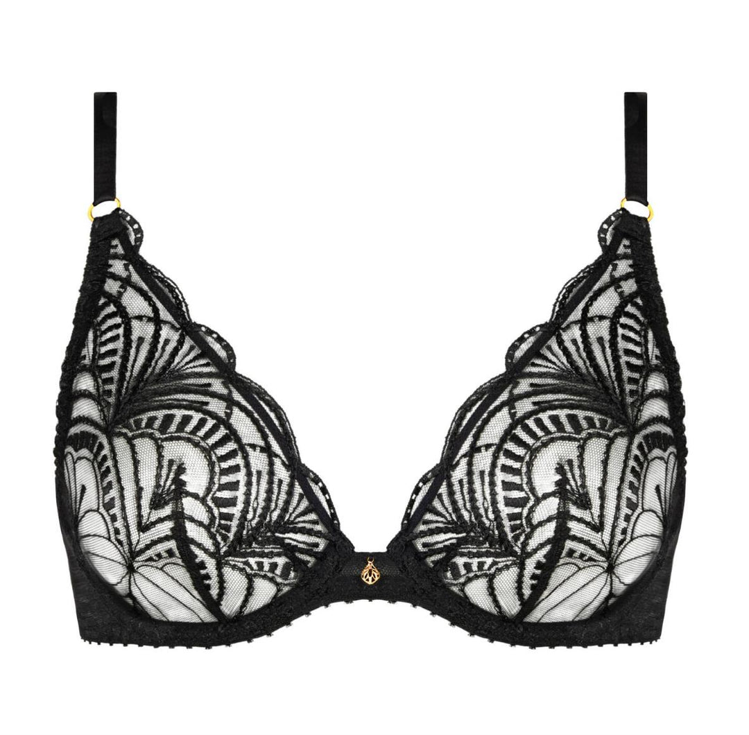 Aubade Vibes Triangle Bra in Black 2BF12-Bras-Aubade Paris-Black-36-E-Anna Bella Fine Lingerie, Reveal Your Most Gorgeous Self!