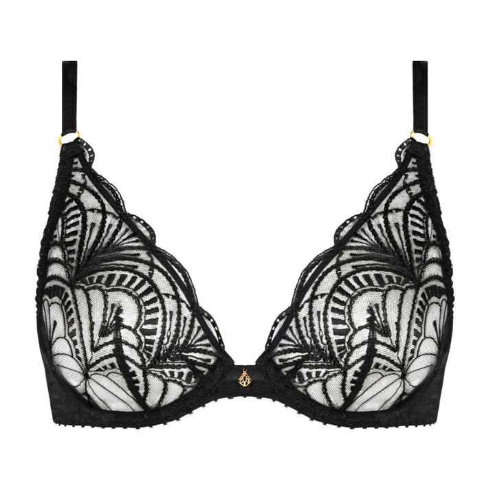 Aubade Vibes Triangle Bra in Black 2BF12-Bras-Aubade Paris-Black-36-E-Anna Bella Fine Lingerie, Reveal Your Most Gorgeous Self!
